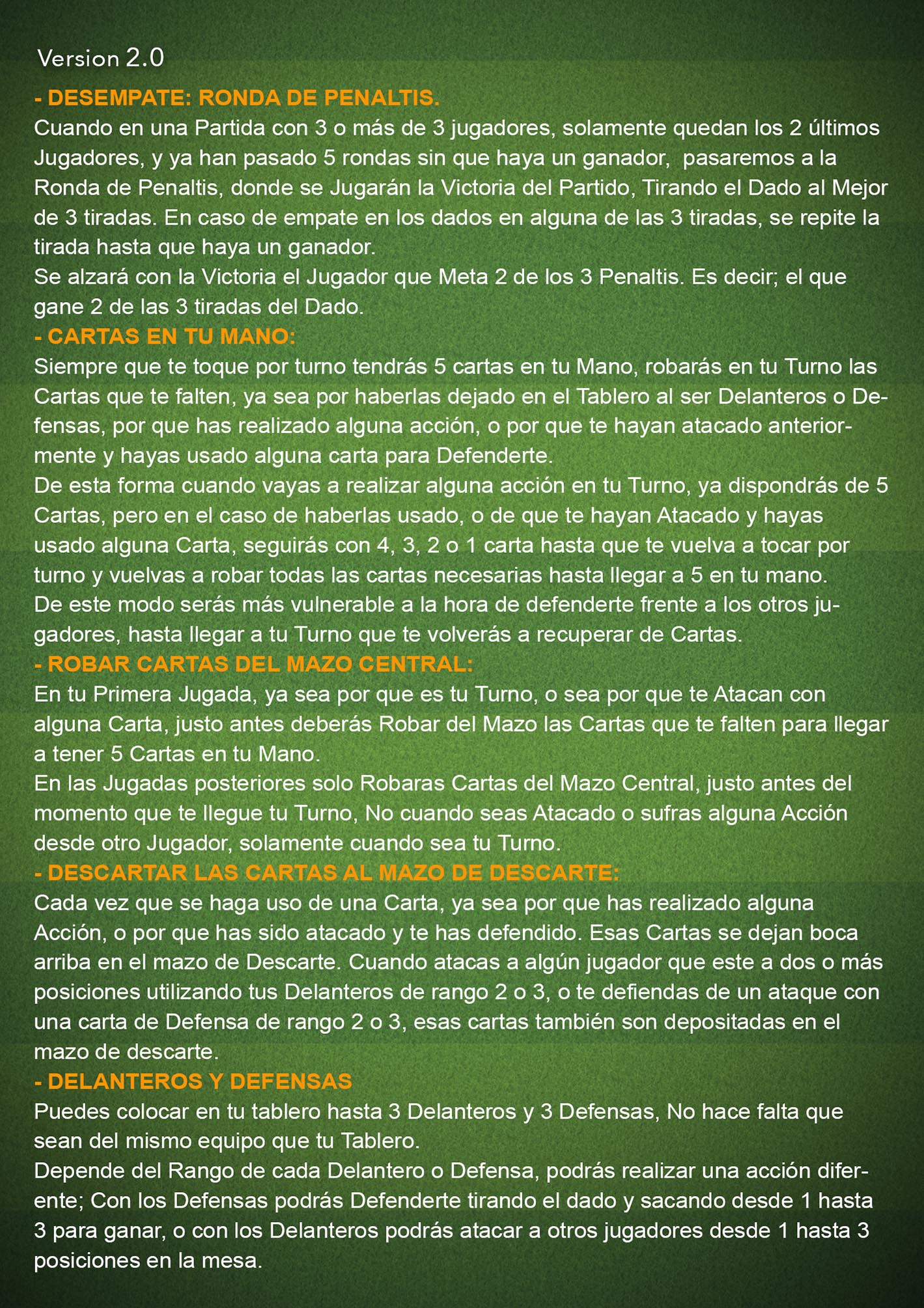 REGLAS GOOOLCUP FÚTBOL MECÁNICA DEL JUEGO 2